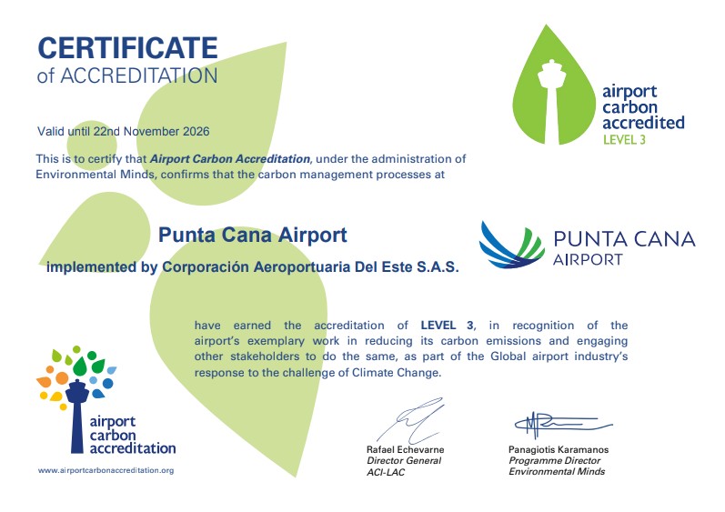 Certificate of Accreditation - Punta Cana International Airport